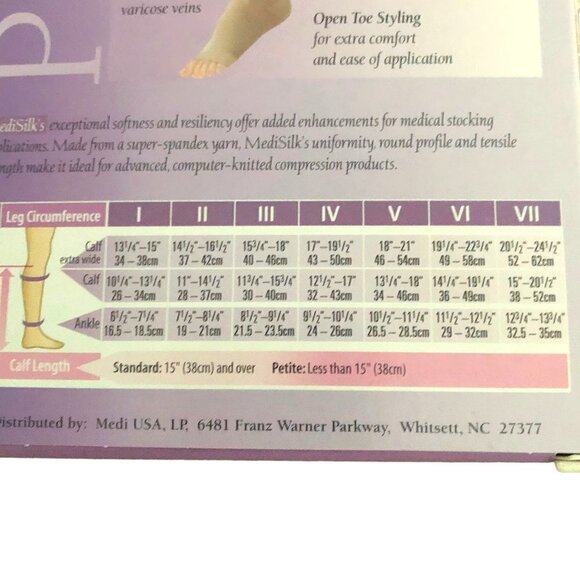 Mediven Plus MediSilk Compression Calf 30-40 Beige Sz VI Closed Toe 29806 NEW - Picture 4 of 5